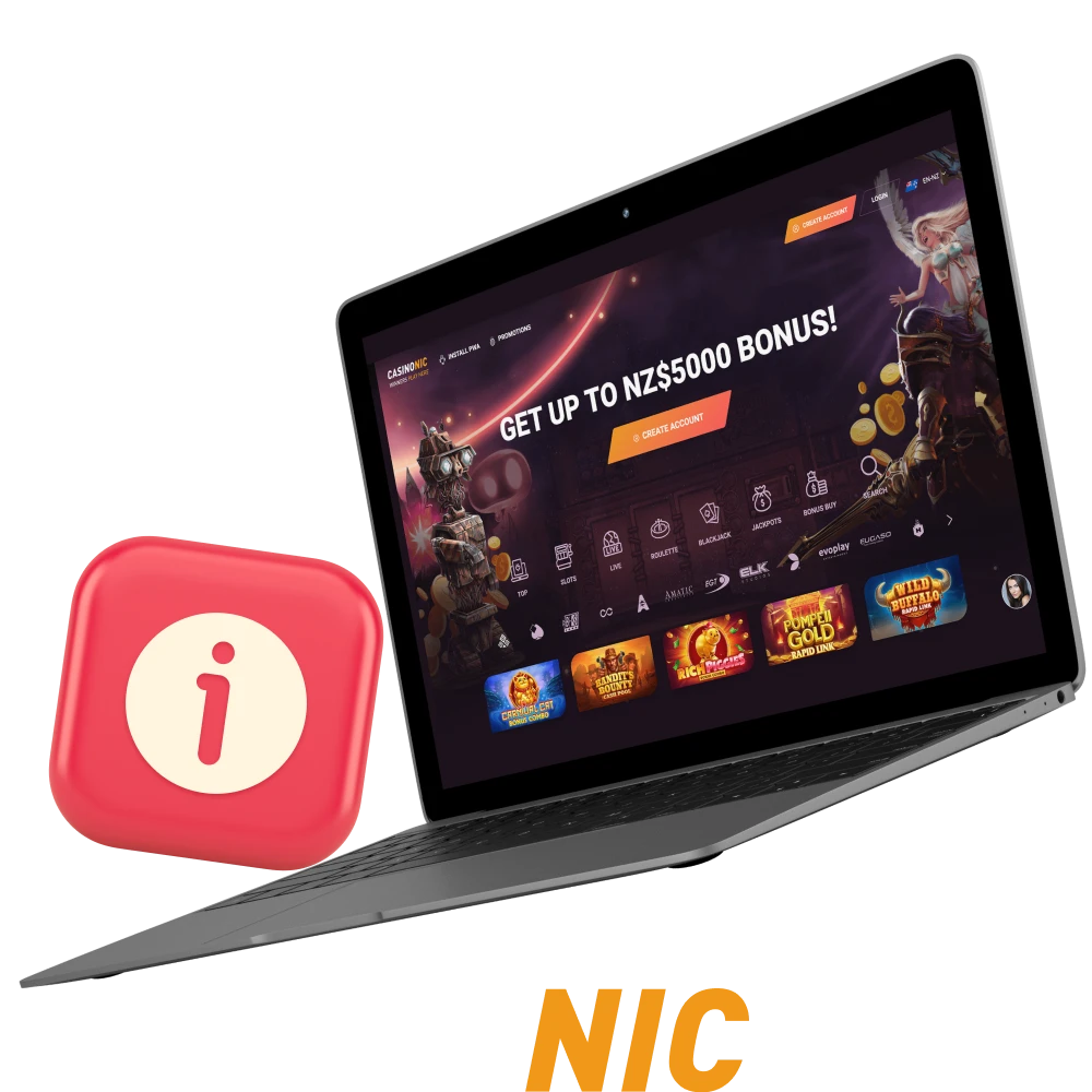 Is CasinoNic online casino legal in New Zealand.