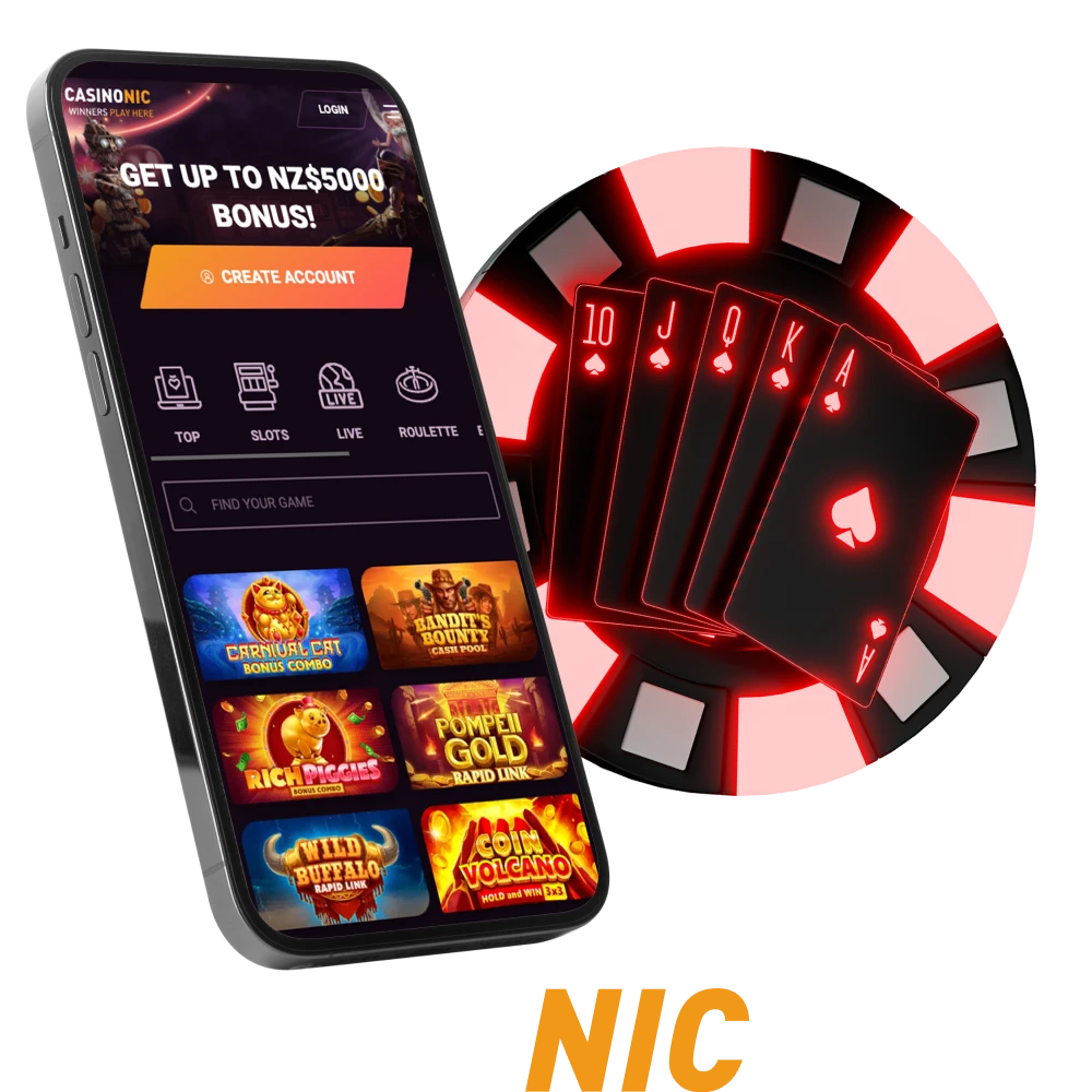 Is there an online casino application for the phone CasinoNic
