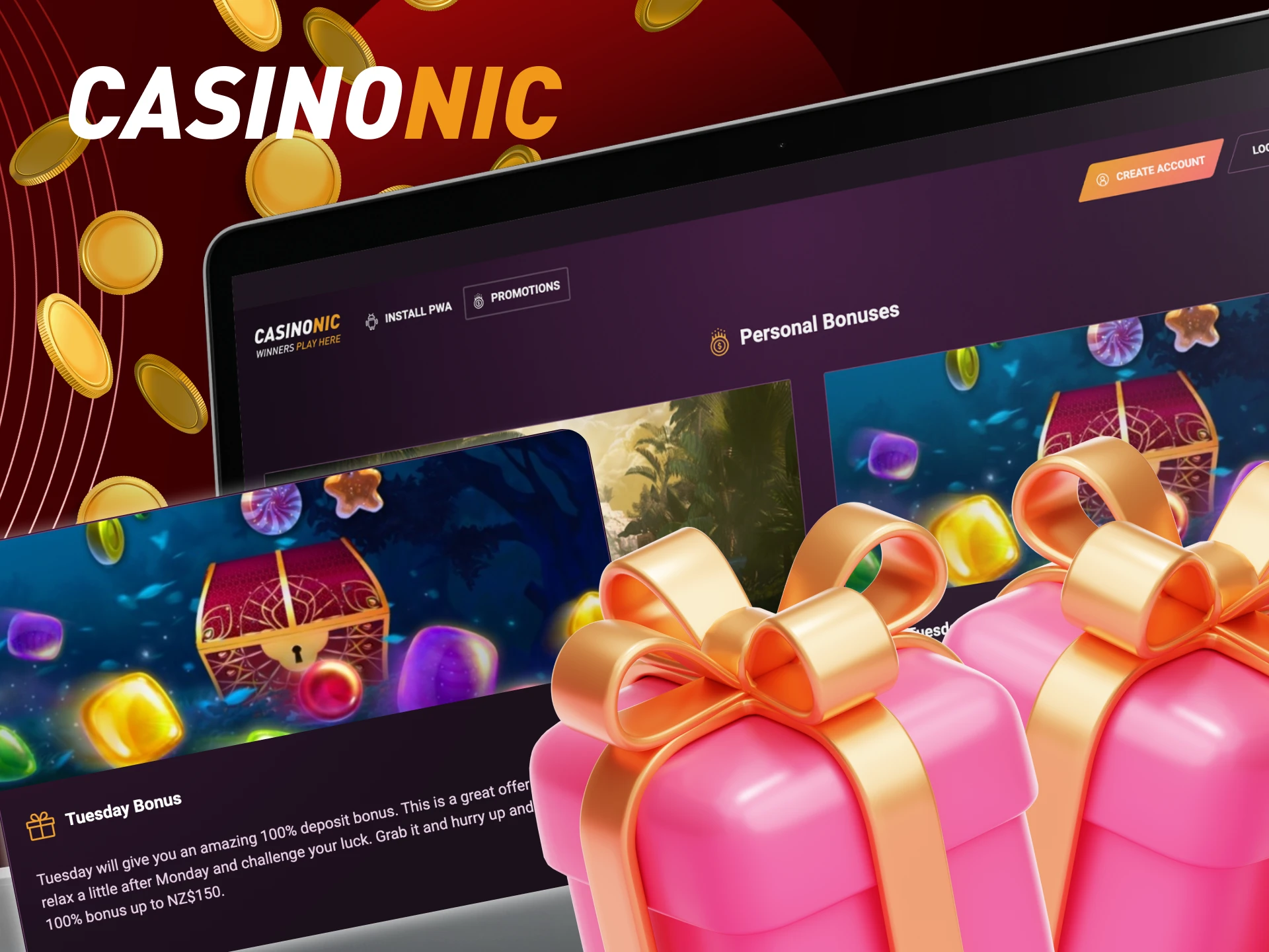 What is Tuesday Bonus in online casino CasinoNic.